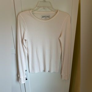 American Eagle white waffle shirt. Size small. Very gently worn.